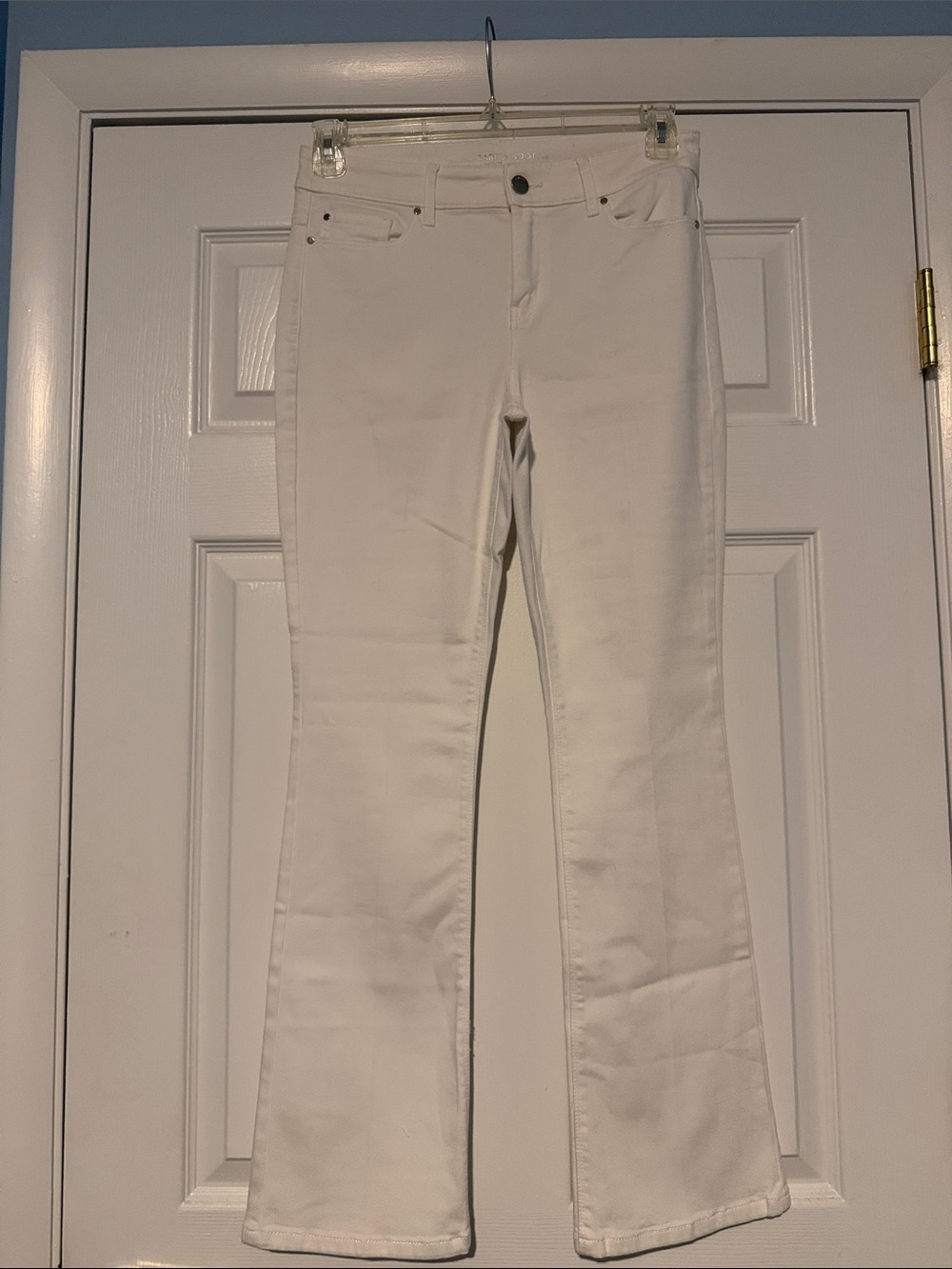 Chico's White Barely Boot Flare Jeans for Women